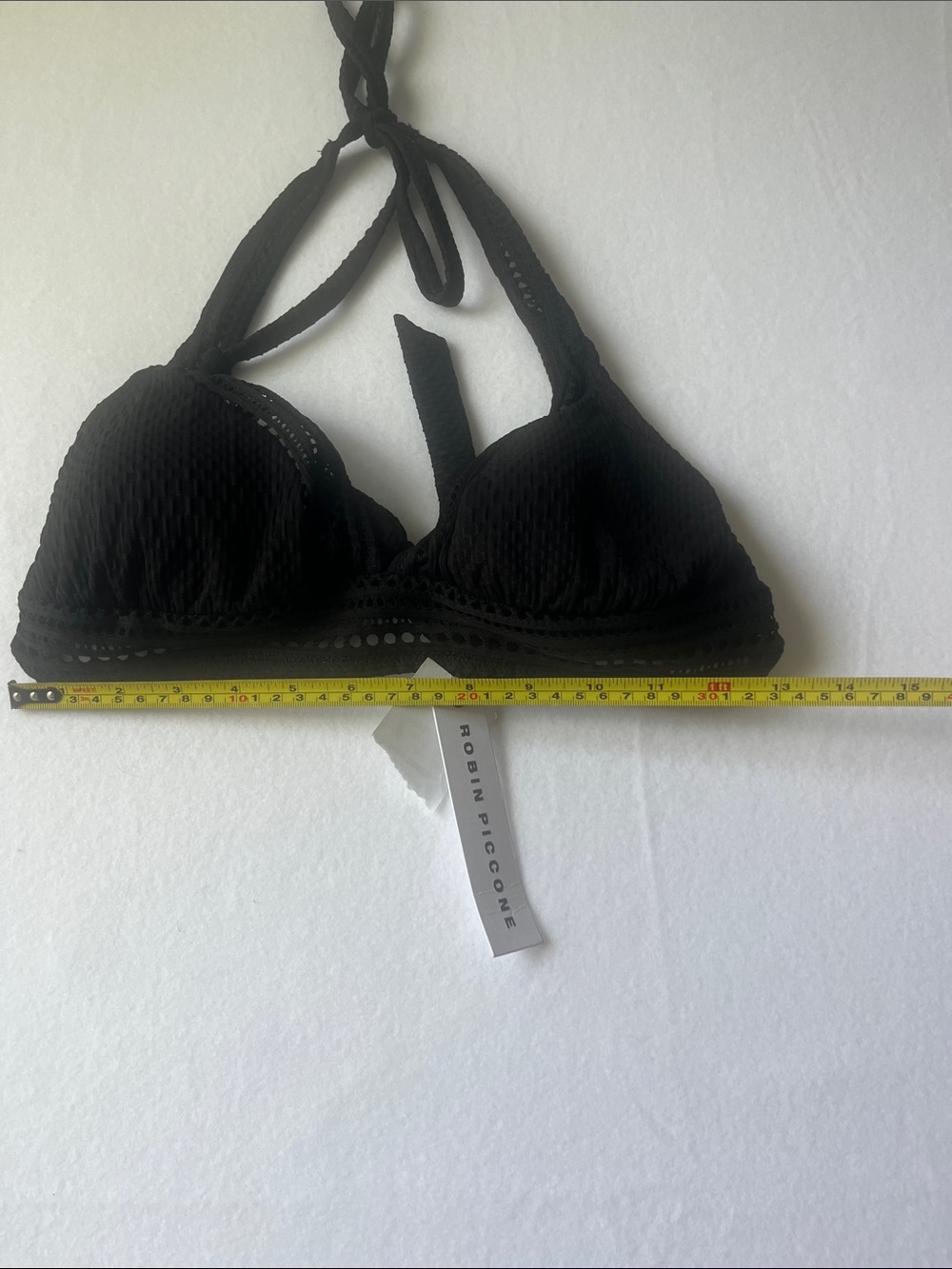 Robin Piccone Black Textured Halter Bikini Top - Picture 3 of 5